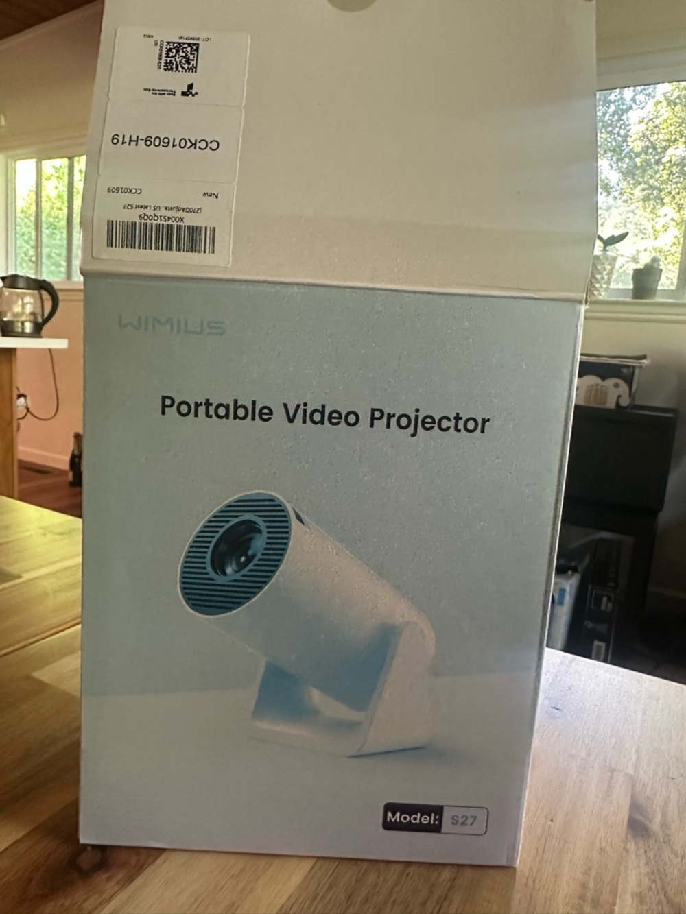 Wimius Portable Video Projector - White/Blue